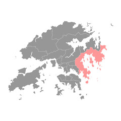 Sai Kung district map, administrative division of Hong Kong. Vector illustration.