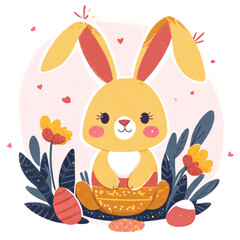 easter bunny with easter egg