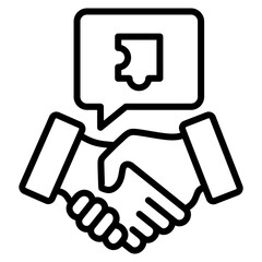 Fototapeta premium Workplace Collaboration Icon Element For Design