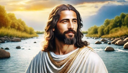 Portrait of Jesus Christ  - obrazy, fototapety, plakaty