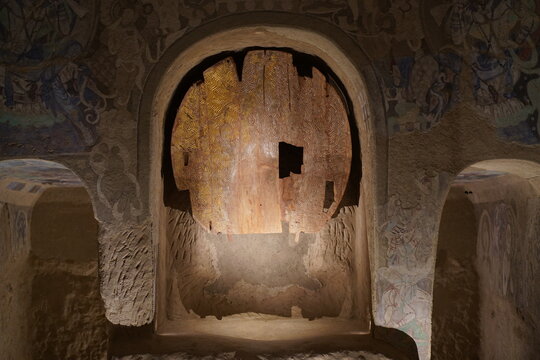 Die Kizil H&ouml;hle 123 (H&ouml;hle der ringtragenden Tauben) im Humboldt Forum in Berlin am 23.11.2023