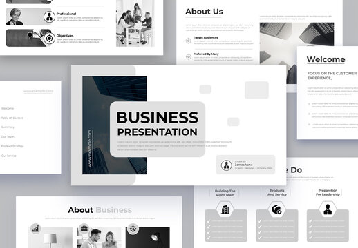 Business Presentation Template Design Layout