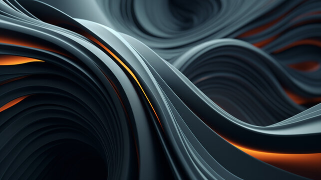 Wavy abstract background technology 3D