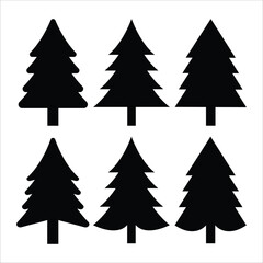 Vector Pine Tree Silhouette Set Inspires Creative Landscapes and Designs