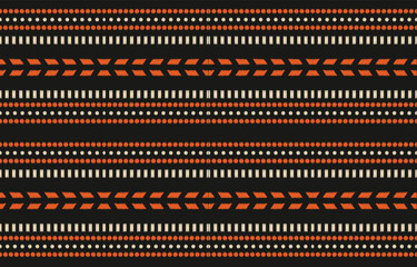 Ethnic abstract ikat art. Aztec ornament print. geometric ethnic pattern seamless  color oriental.  Design for background ,curtain, carpet, wallpaper, clothing, wrapping, Batik, vector illustration.