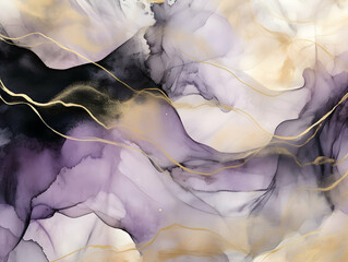Fototapeta premium Veil texture abstract background, watercolor fluid painting background, dye splash style, alcohol ink, ai generated photo