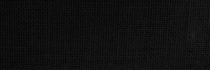 Jute hessian sackcloth canvas woven texture pattern background in light black color blank empty.