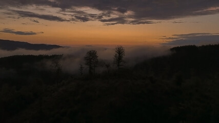 sunset in the mountains