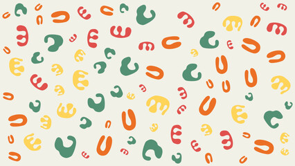 SEAMLESS HAND DRAWN DOODLE BLOB SHAPES PATTERN TEXTURE COLORFUL TEMPLATE ABSTRACT BACKGROUND TRENDY DESIGN VECTOR