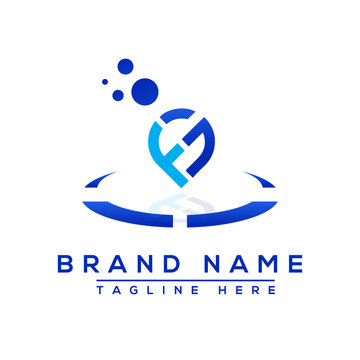 Letter FG blue Professional logo for all kinds of business