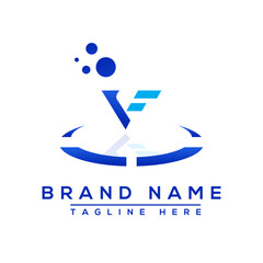 Letter FV blue Professional logo for all kinds of business