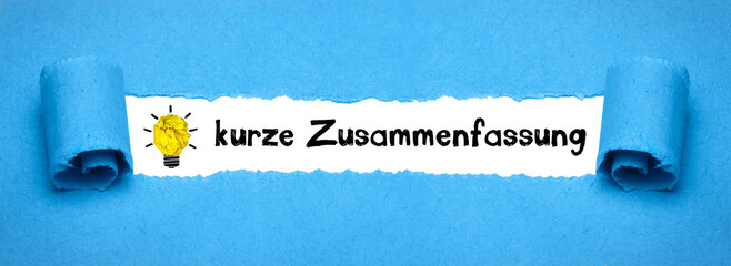 kurze Zusammenfassung	