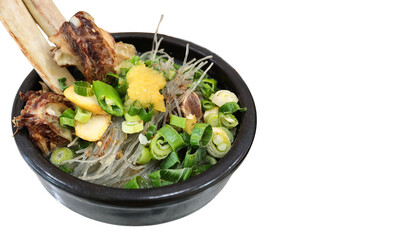 vermicelli salad, food, appetizer, breakfast, lunch, vermicelli cartilage on white background