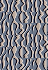 Seamless bias pattern. Modern wave print. Minimalist design.	