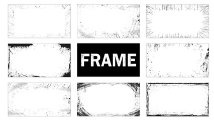 Grunge frame. Grunge background for your design.