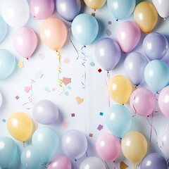  colorful floating balloons for birth day pattern of kids celebration