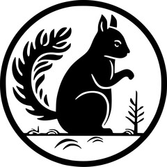 Squirrel - Minimalist and Flat Logo - Vector illustration