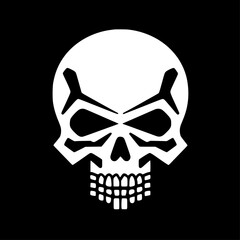 Skull | Black and White Vector illustration