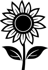 Sunflower - High Quality Vector Logo - Vector illustration ideal for T-shirt graphic
