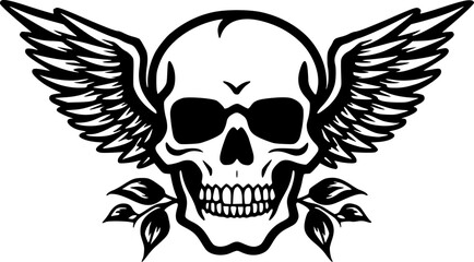 Fototapeta premium Skull | Minimalist and Simple Silhouette - Vector illustration