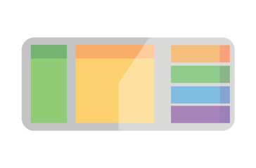 Stationery elements of flat cartoon set. In this captivating illustration a colorful style complements the array of school enticing selection of paint for art lessons. Vector illustration.