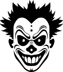 Clown | Minimalist and Simple Silhouette - Vector illustration
