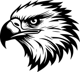 Fototapeta premium Eagle | Black and White Vector illustration