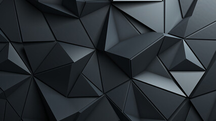 dark grey abstract geometric background - obrazy, fototapety, plakaty