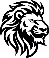Naklejka premium Lion - Minimalist and Flat Logo - Vector illustration