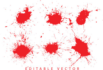 Vector grunge blood background collection