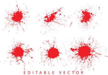 Accident red blood background set