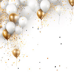 Set of balloons for birthday and party banners by Ai generated