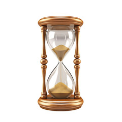 Vintage golden wood hourglass  sand clock