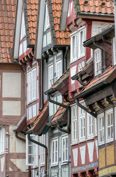 Historische Fachwerk-Fassaden und D&auml;cher in Celle