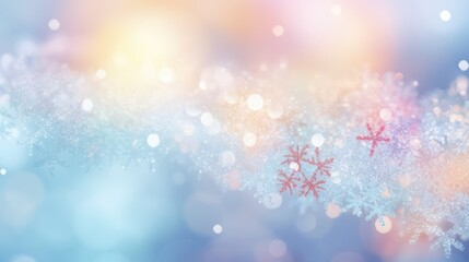 Fototapeta na wymiar Blur bokeh with snowflake Crystal 