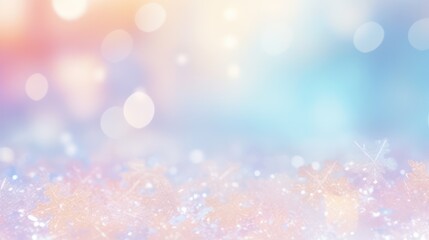 Obraz na płótnie Canvas Blur bokeh with snowflake Crystal 
