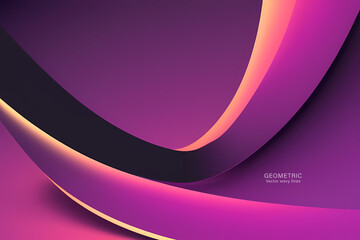 Pink Black Wave Background, Abstract geometric background with liquid shapes. Vector illustration.