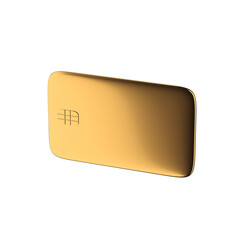 3D credit card - Finance and Banking icon, gold material