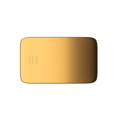 3D credit card - Finance and Banking icon, gold material