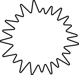 シンプルな丸いギザギザの吹き出し