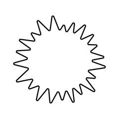 シンプルな丸いギザギザの吹き出し