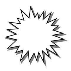 シンプルな丸いギザギザの吹き出し