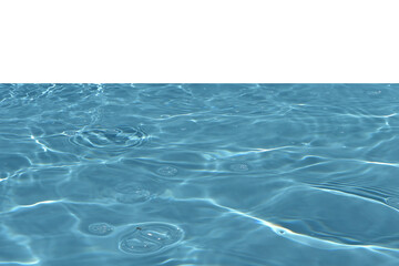Blue water with ripples on the surface. Defocus blurred transparent white-black colored clear calm...