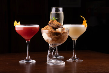 pairing sweet dessert with cocktails and alcoholic drinks