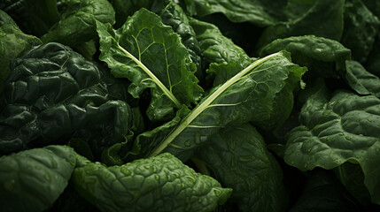 Obraz premium green cabbage on the bed
