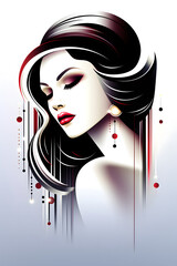 Simple high fashion graphic design and dynamic art deco 
