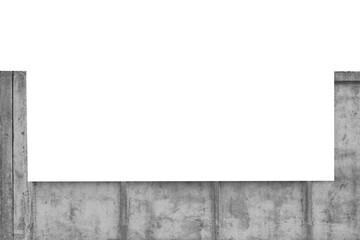 White blank space text design mock up banner empty on concrete wall background