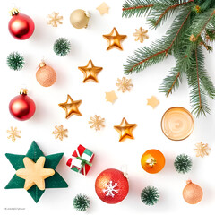 christmas tree and decorations