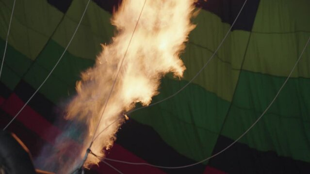 Inflating Hot Air Balloon to Fly Above Pyramids of San Juan Teotihuacan Mexico Sunrise Ride