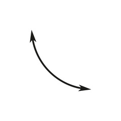 Dual semi circle arrow. Vector illustration. Semicircular curved thin long double ended arrow.	
 - obrazy, fototapety, plakaty